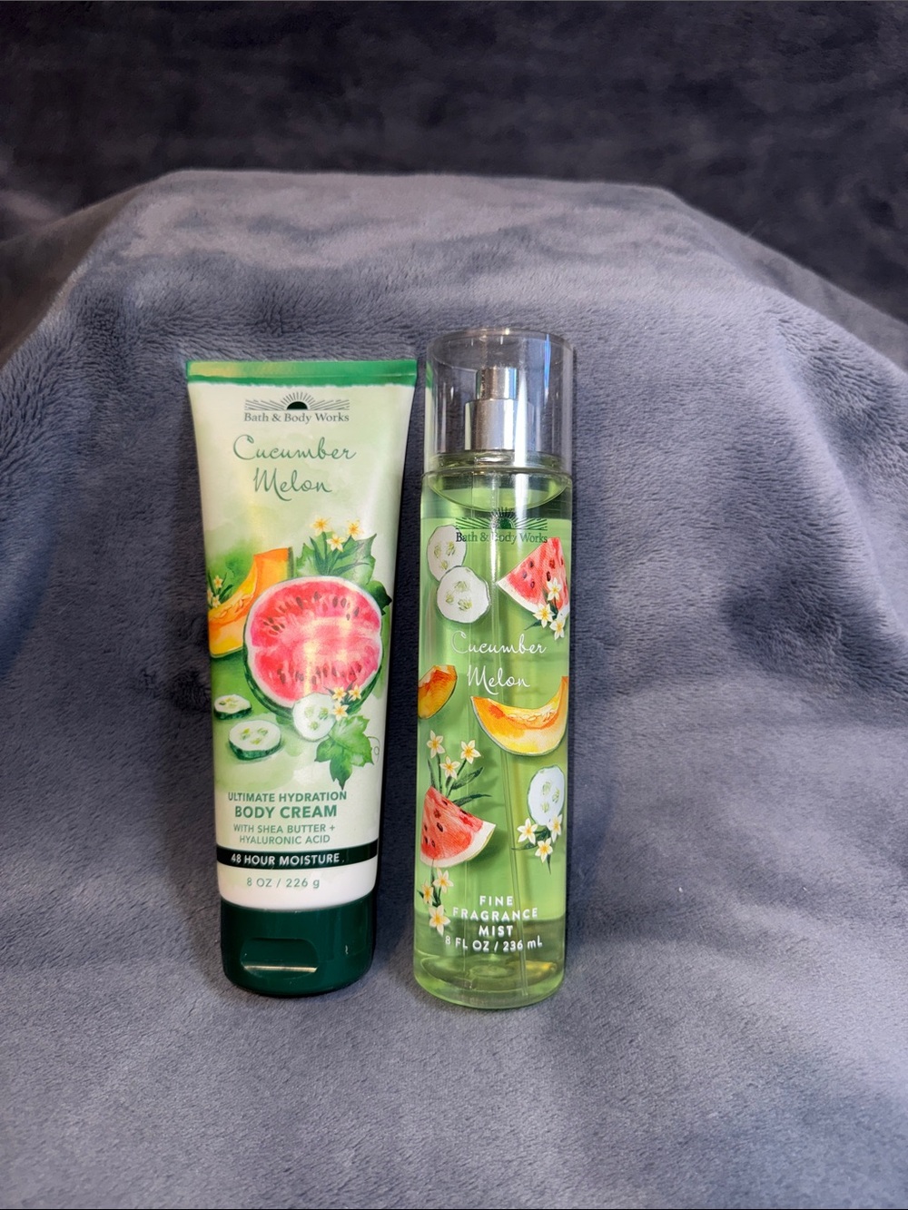 Bath & Body Works Cucumber Melon Body Cream & Mist Set